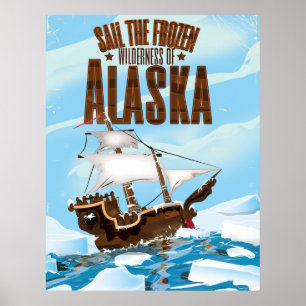Segel durch die gefrorene Wildnis Alaskas Poster