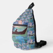 Segel durch Mondlicht Crossbody Bag (Rechte Ecke)