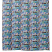 Segel durch Mondlicht Duschvorhang (Vorderseite)