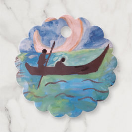 Segel durch Mondlicht Geschenkanhänger