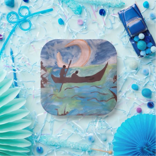 Segel durch Mondlicht Pappteller (Party)