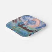 Segel durch Mondlicht Pappteller (Gewinkelt)