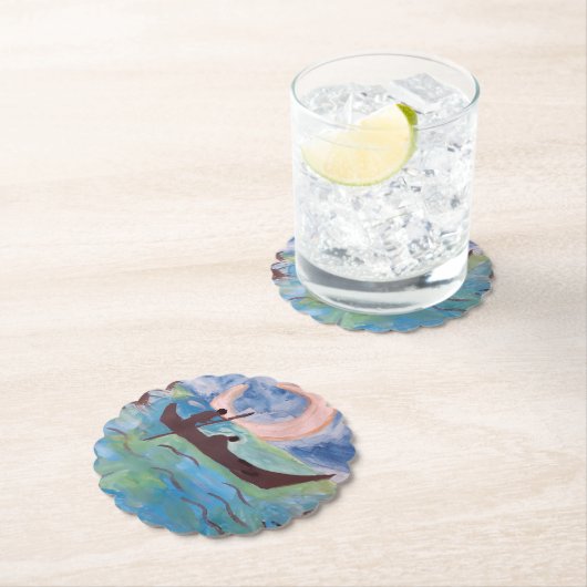 Segel durch Mondlicht Untersetzer (Vor Ort)