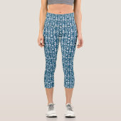 Segel-Element-Seemuster Capri Leggings (Vorderseite)