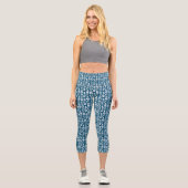 Segel-Element-Seemuster Capri Leggings (Vorderseite)