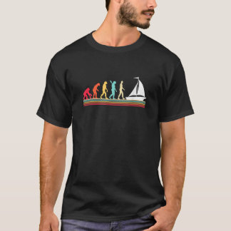 Segel-Evolution Segler Lustiges Segelboot Wasser T-Shirt