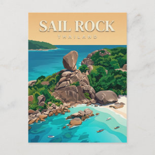 Segel Felsen Thailand Postkarte