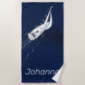 Segel Freedom Bird's Eye View Strandtuch (Vorderseite)