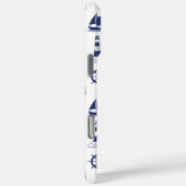 Segel Illustration Muster Navy Blue+White Case-Mate iPhone Hülle (Rückseite / Rechts)