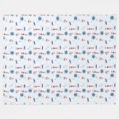 Segel-, Leuchtturm- und Ankerküste Fleecedecke (Vorderseite (Horizontal))