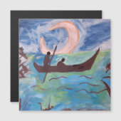 Segel mit mondlichter Magnetkarte (Vorne/Hinten)