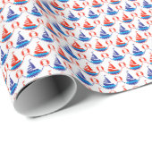 Segel-Muster Geschenkpapier (Rolleneckpunkt)