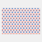 Segel-Muster Geschenkpapier Set (Vorderseite 3)