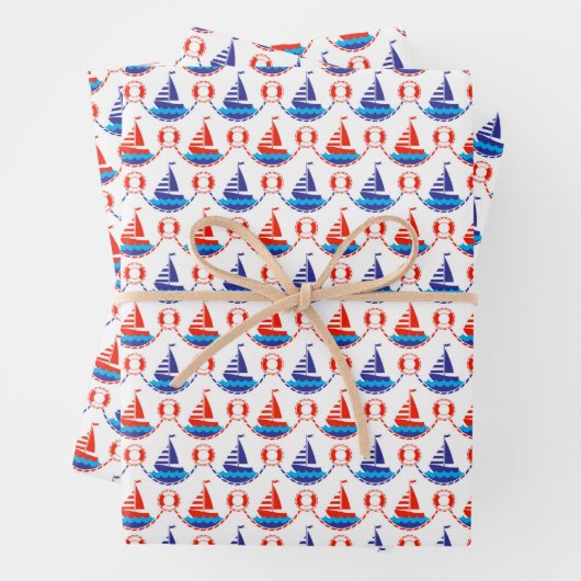 Segel-Muster Geschenkpapier Set (Beispiel)