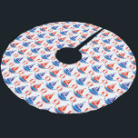 Segel-Muster Polyester Weihnachtsbaumdecke<br><div class="desc">Segelboote und Lebensringe| © und ® Bigstock® - Alle Rechte vorbehalten.</div>