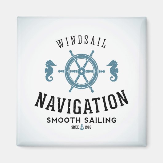 Segel Navigationsposter Magnet (Vorne)