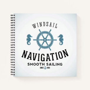Segel Navigationsposter Notizblock