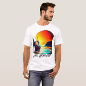 Segel Norwegen mit dem Wikinger Schiff T-Shirt (Vorne ganz)