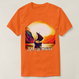 Segel Norwegen mit dem Wikinger Schiff T-Shirt