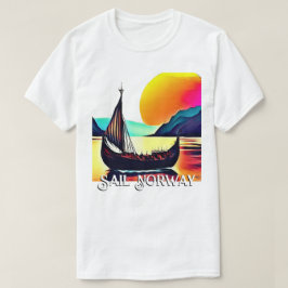 Segel Norwegen mit dem Wikinger Schiff T-Shirt