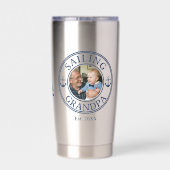 Segel-Opa-Jahr-Established-Foto Thermobecher (Rückseite)