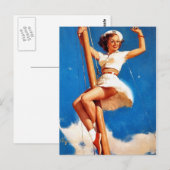 Segel-Pin-Up Postkarte (Vorne/Hinten)