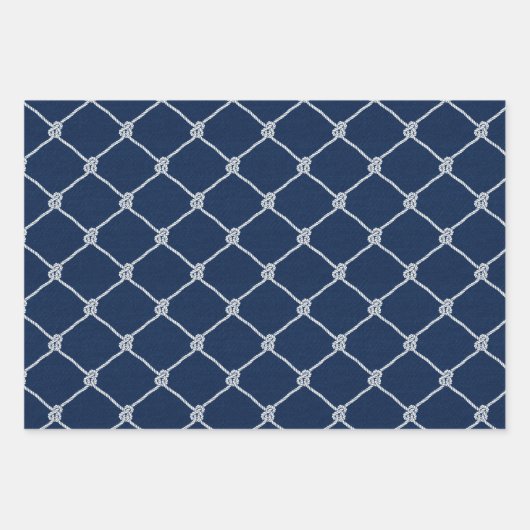 Segel Ropes Nautical Coastal Geschenkpapier Set (Vorderseite 3)