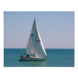 Segel Schiff in Mittelmeer Fotodruck