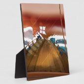 Segel-Schiff Ocean Storm Fotoplatte (Seite)