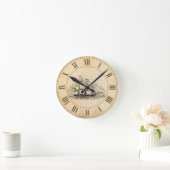 Segel-Schiff Runde Wanduhr (Zuhause)