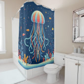 Segel/Strand/Quallen an der Küste Duschvorhang (Beispiel)