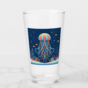 Segel/Strand/Quallen an der Küste Glas