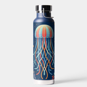 Segel/Strand/Quallen an der Küste Trinkflasche