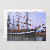 Segel-Trainingsschiff "Jeannie Johnston", großes S Postkarte (Vorne/Hinten)