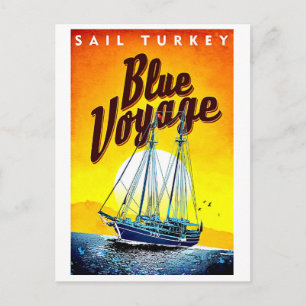 Segel Türkei, Touristenboot, Mittelmeer Postkarte