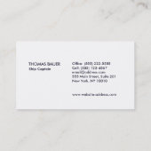 Segel- und Bootsschiff der Marine Visitenkarte (Rückseite)