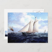 Segel und Dampf zusammen Postkarte (Vorne/Hinten)