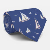 Segel und Möwen Krawatte (Gerollt)