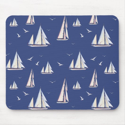Segel und Möwen Mousepad (Vorne)