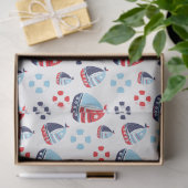 Segel- und Ringbootmuster Seidenpapier (Geschenk)