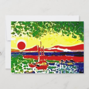 Segel und Sonnenuntergang