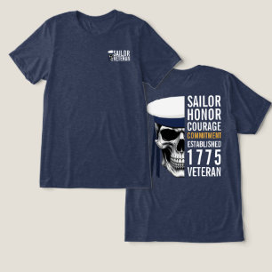Segel Veteran Ehre Mut Verpflichtung Tri-Blend Shirt