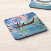 Segel von Mondlicht Plastikplaner Untersetzer (Linke Seite)