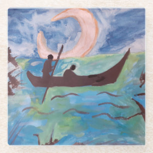 Segel von Moonlight Glass Untersetzer