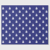 Segel weg auf blauer Geschenk-Verpackung Geschenkpapier (Flach)