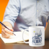 Segel weg Niedliche nautische Segelbootvermietung Kaffeetasse