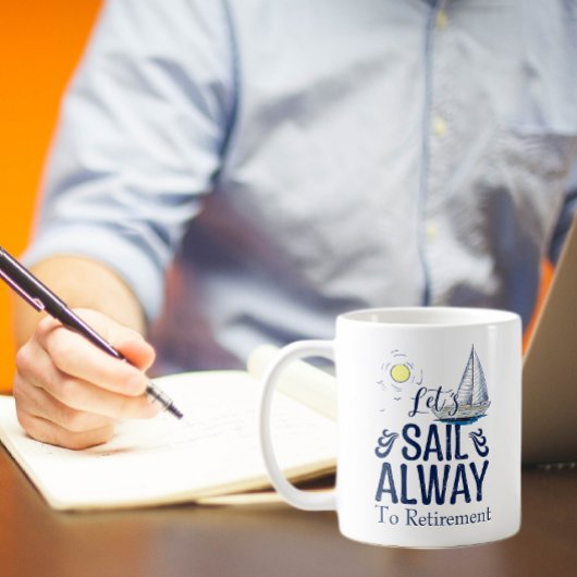 Segel weg Niedliche nautische Segelbootvermietung Kaffeetasse