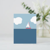 Segel Weg Postkarte (Stehend Vorderseite)