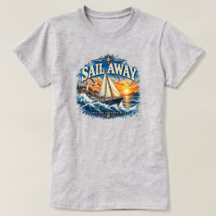 Segel weg, segel das unbekannte Blau Damen T-Shirt