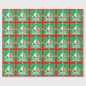 Segel-Weihnachtsgeschenk Geschenkpapier (Flach)